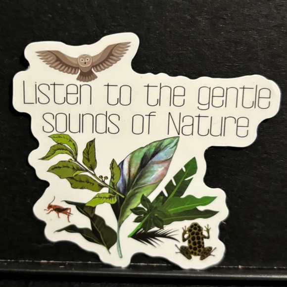 LISTEN TO NATURE SOUNDS STICKER - Picture 1 of 1